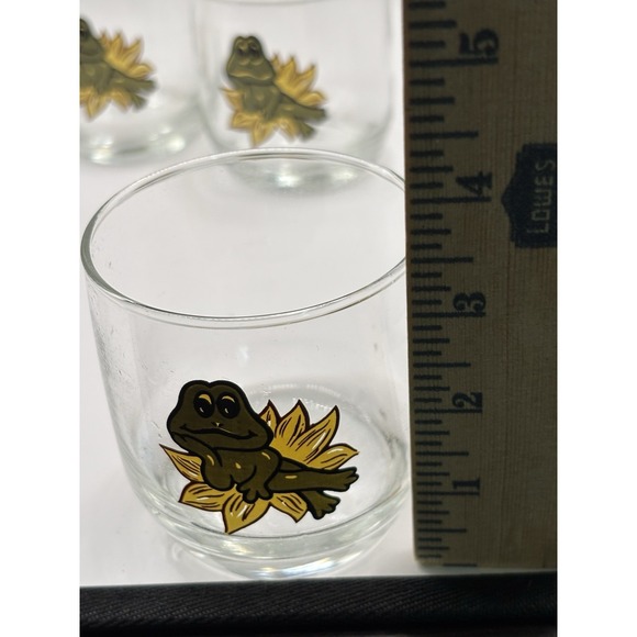 Sears Rare Vintage Set Of 5 Neil The Frog 70's Retro Juice Glass - Picture 3 of 3